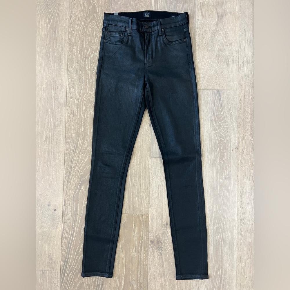 Citizens Of Humanity Black Coated Skinny Jeans